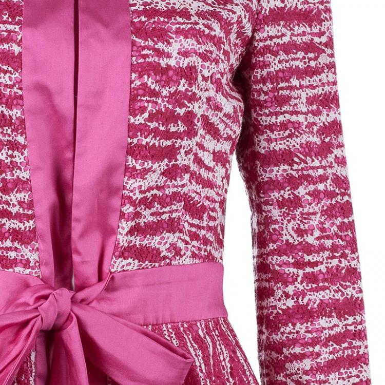 Pre Owned Moschino Ruffle-Collar Lace Jacket M