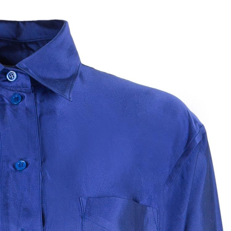 Pre Owned Moschino Royal Blue Long Sleeve Dress S