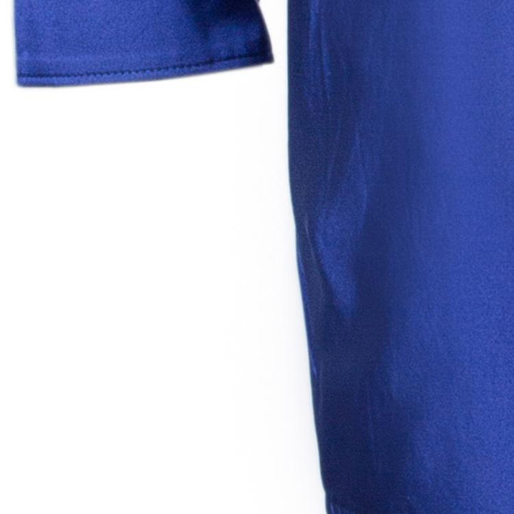 Pre Owned Moschino Royal Blue Long Sleeve Dress S