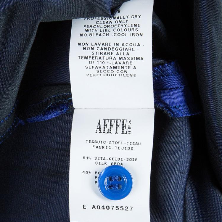 Pre Owned Moschino Royal Blue Long Sleeve Dress S
