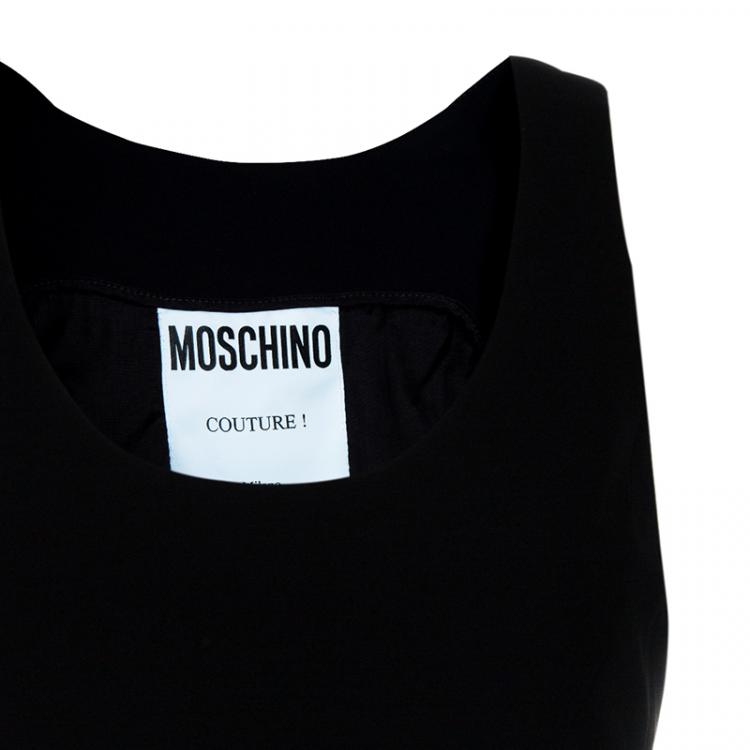 Pre Owned Moschino Couture Black Sleeveless Dress S