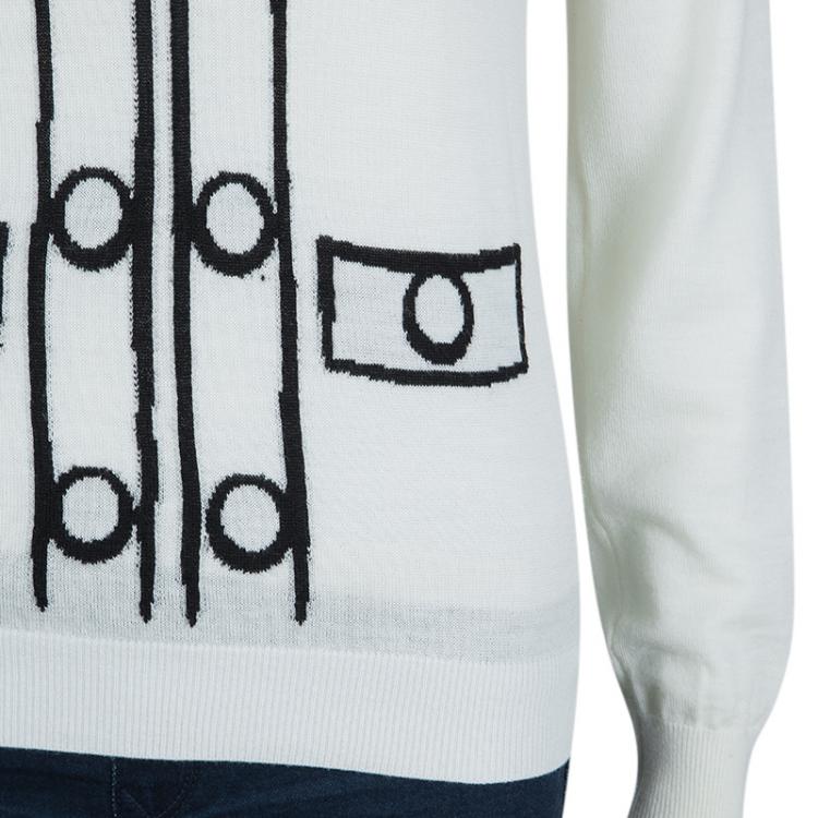 Pre Owned Moschino Boutique Monochrome Sweater S