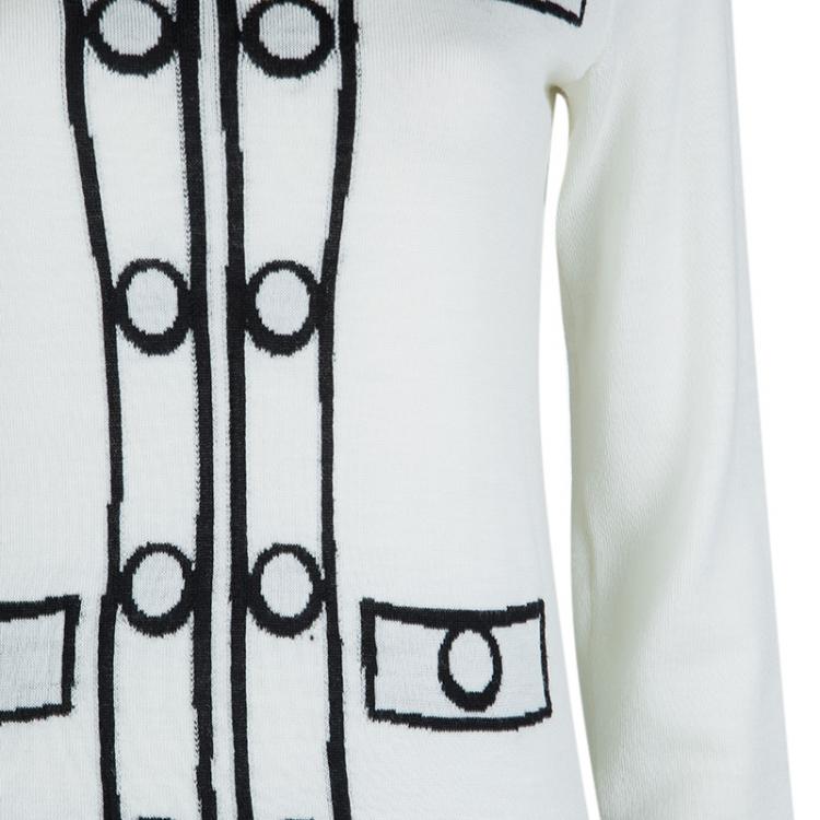 Pre Owned Moschino Boutique Monochrome Sweater S