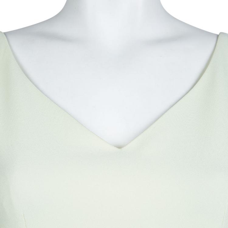 مملوكة مسبقًا Moschino Pastel Yellow Sleeveless V-Neck Dress M