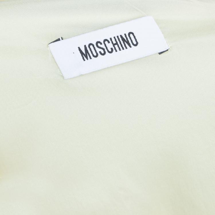 مملوكة مسبقًا Moschino Pastel Yellow Sleeveless V-Neck Dress M