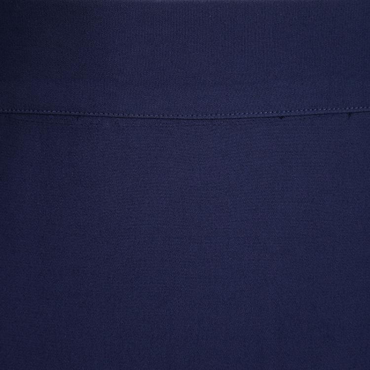 Pre Owned Moschino Couture Navy Blue Pencil Skirt L