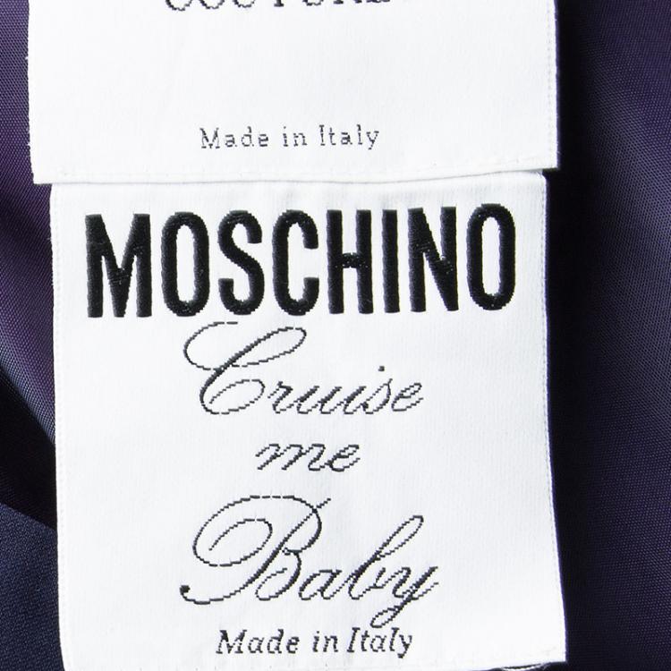 Pre Owned Moschino Couture Navy Blue Pencil Skirt L