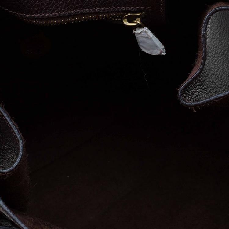 Pre Owned Mulberry Choco Brown Leather Elgin Tote