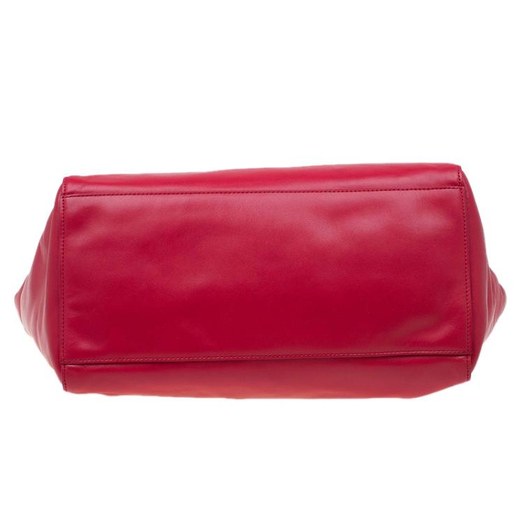 Pre Owned Mulberry Red Nappa Soft Leather Medium Dorset Tote