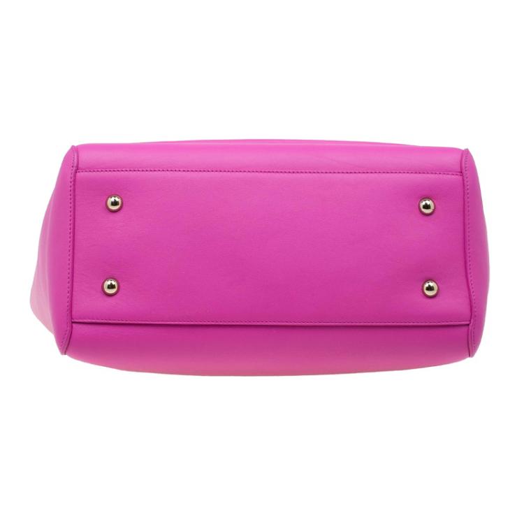 Pre Owned Mulberry Pink Leather Willow Tote