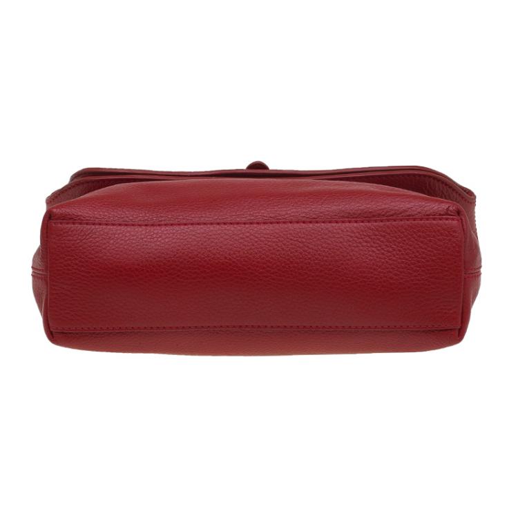 Pre Owned Mulberry Red Grained Leather Tessie Clutch