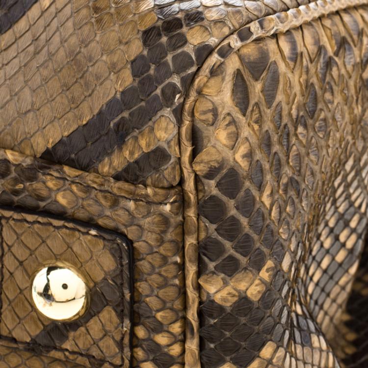 Pre Owned Mulberry Brown Python Bayswater Satchel