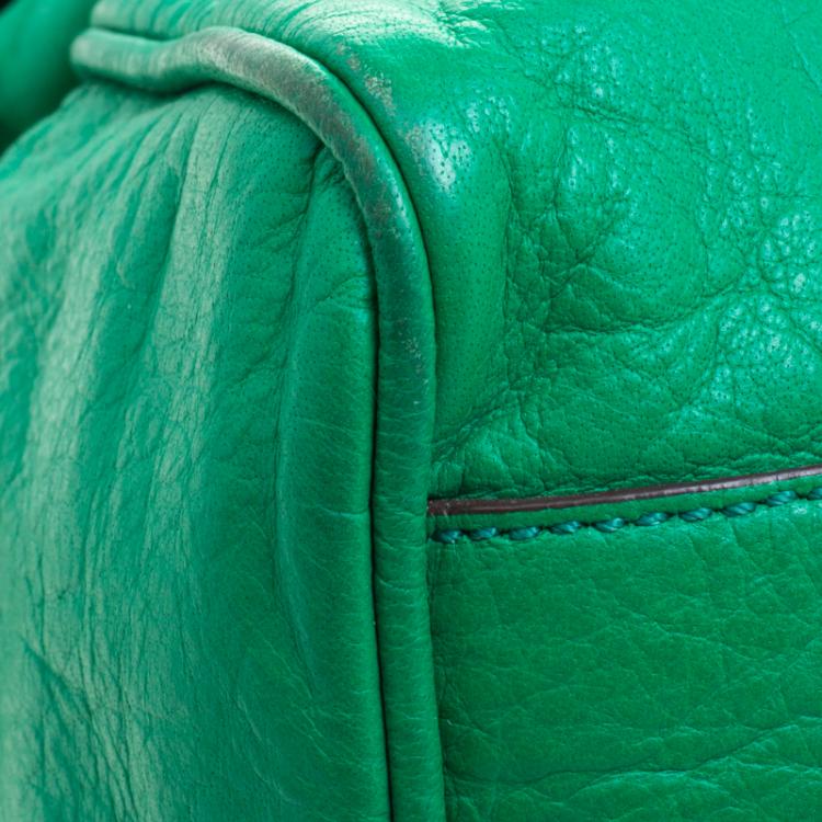 Pre Owned Mulberry Green Leather Oversized Alexa Satchel
