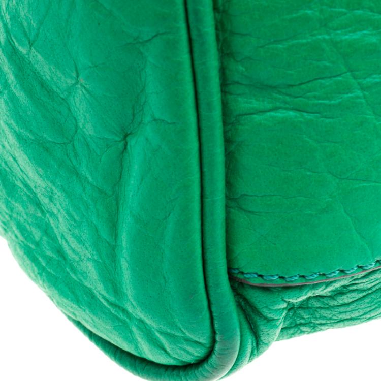 Pre Owned Mulberry Green Leather Oversized Alexa Satchel