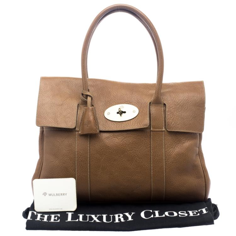 Pre Owned Mulberry Brown  Leather Bayswater Satchel