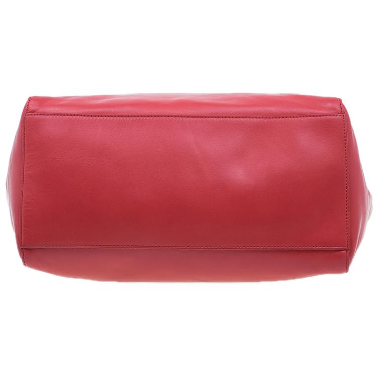 Pre Owned Mulberry Red Nappa Leather Medium Dorset Tote 