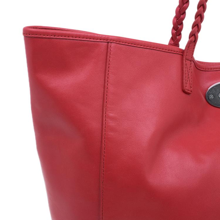 Pre Owned Mulberry Red Nappa Leather Medium Dorset Tote 