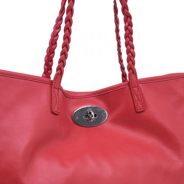 Pre Owned Mulberry Red Nappa Leather Medium Dorset Tote 