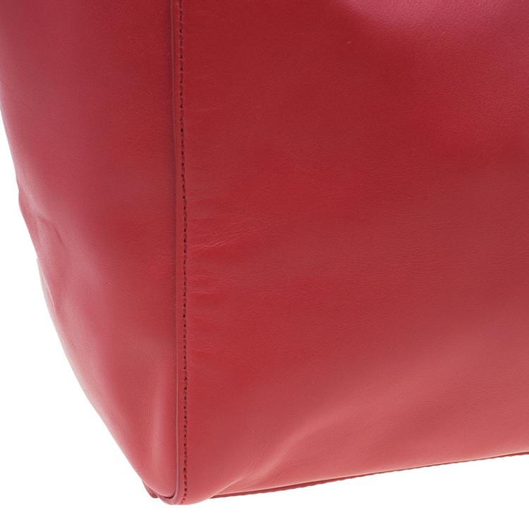 Pre Owned Mulberry Red Nappa Leather Medium Dorset Tote 
