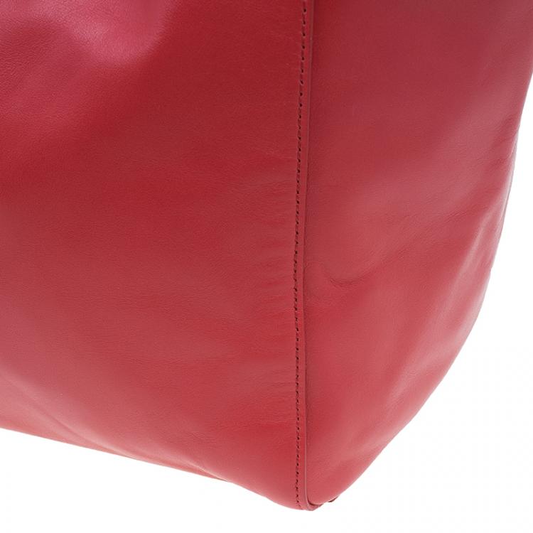Pre Owned Mulberry Red Nappa Leather Medium Dorset Tote 