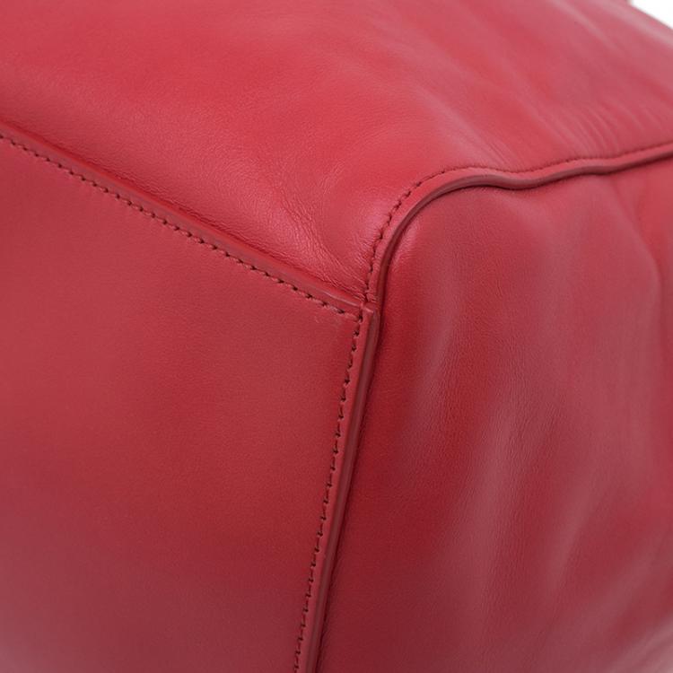 Pre Owned Mulberry Red Nappa Leather Medium Dorset Tote 