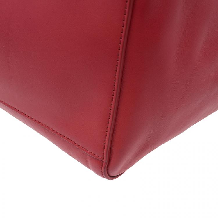 Pre Owned Mulberry Red Nappa Leather Medium Dorset Tote 