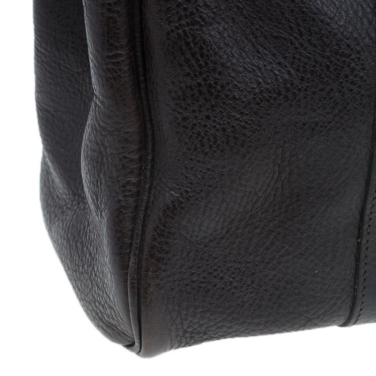 Pre Owned Mulberry Chocolate Brown Leather Bayswater Satchel Bag