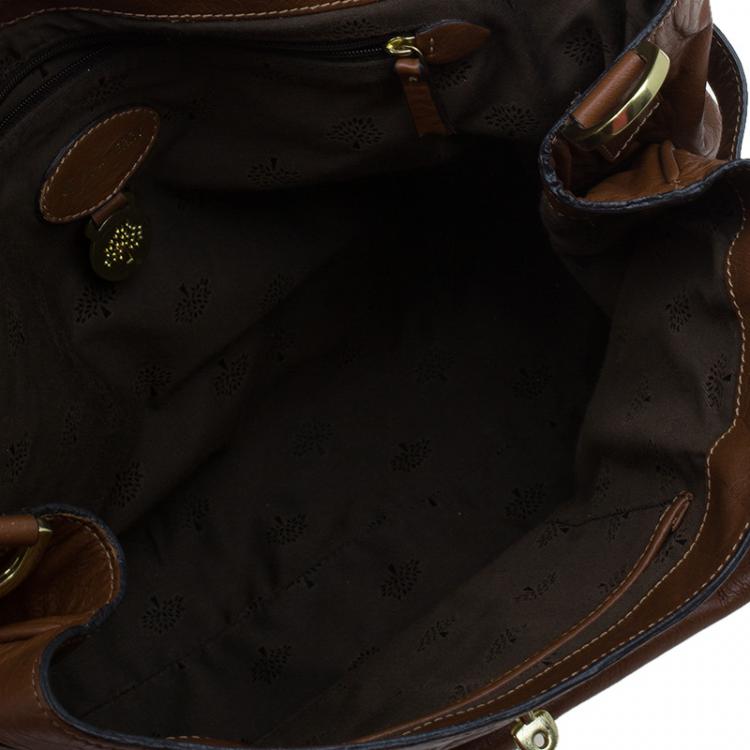 Pre Owned Mulberry Brown Soft Buffalo Leather Oversized Alexa Satchel Bag