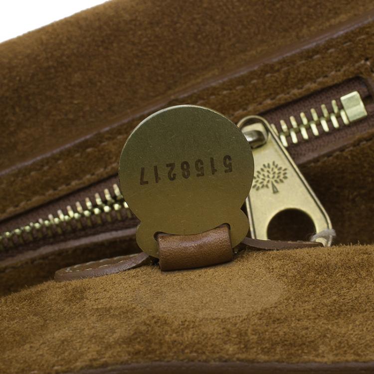 مملوكة مسبقًا Mulberry Brown Croc Embossed Leather Bayswater Satchel