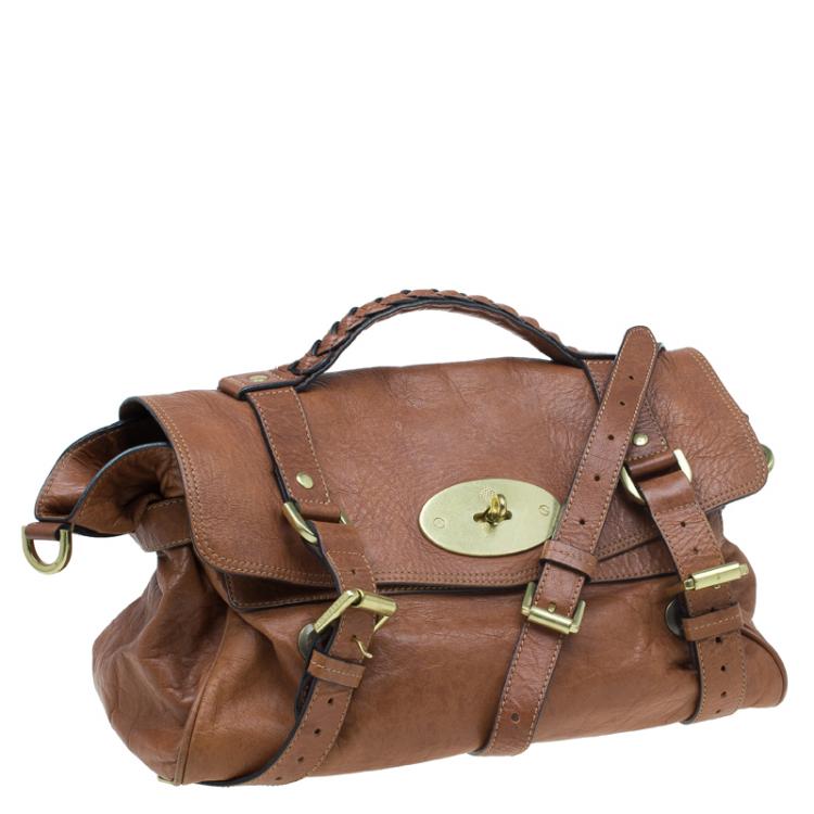 Pre Owned Mulberry Brown Leather Alexa Shoulder Bag