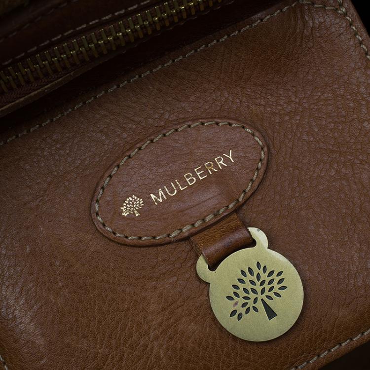 Pre Owned Mulberry Oak Natural Leather Bayswater Satchel 