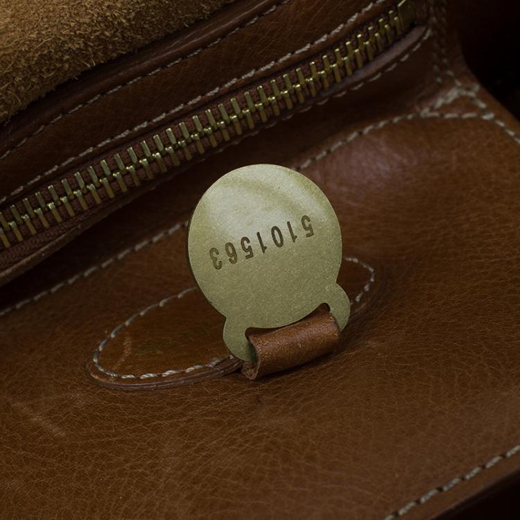Pre Owned Mulberry Oak Natural Leather Bayswater Satchel 