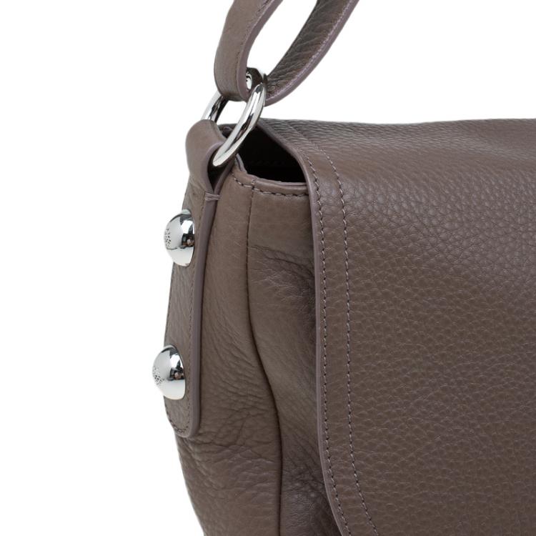 Pre Owned Mulberry Brown Grained Leather Daria Shoulder Bag