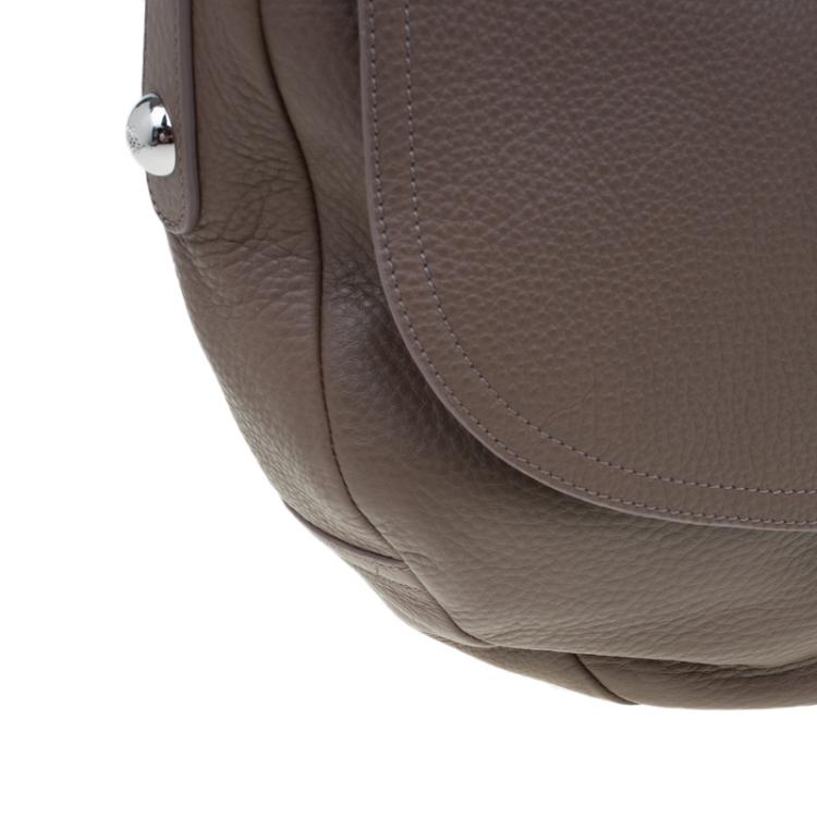 Pre Owned Mulberry Brown Grained Leather Daria Shoulder Bag