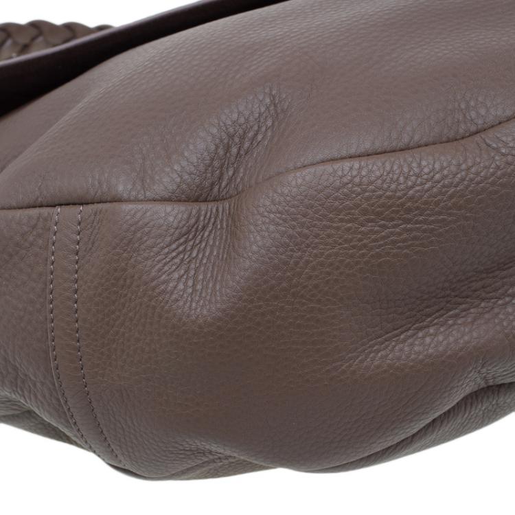 Pre Owned Mulberry Brown Grained Leather Daria Shoulder Bag