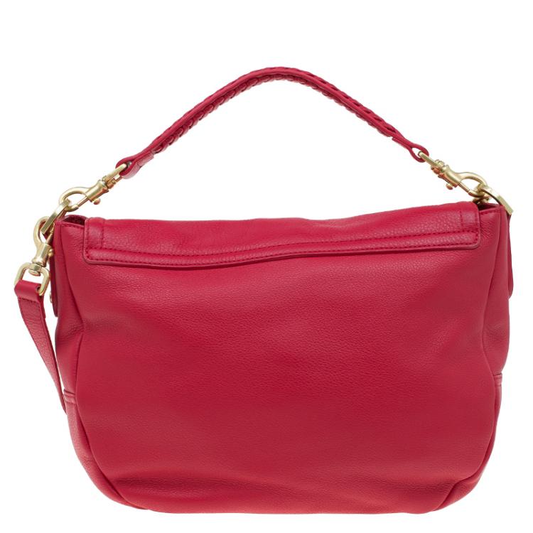 مملوكة مسبقًا Mulberry Bright Red Spongy Pebbled Effie Satchel