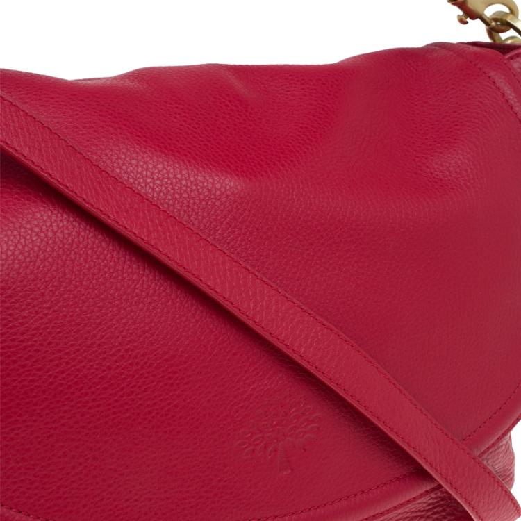 مملوكة مسبقًا Mulberry Bright Red Spongy Pebbled Effie Satchel