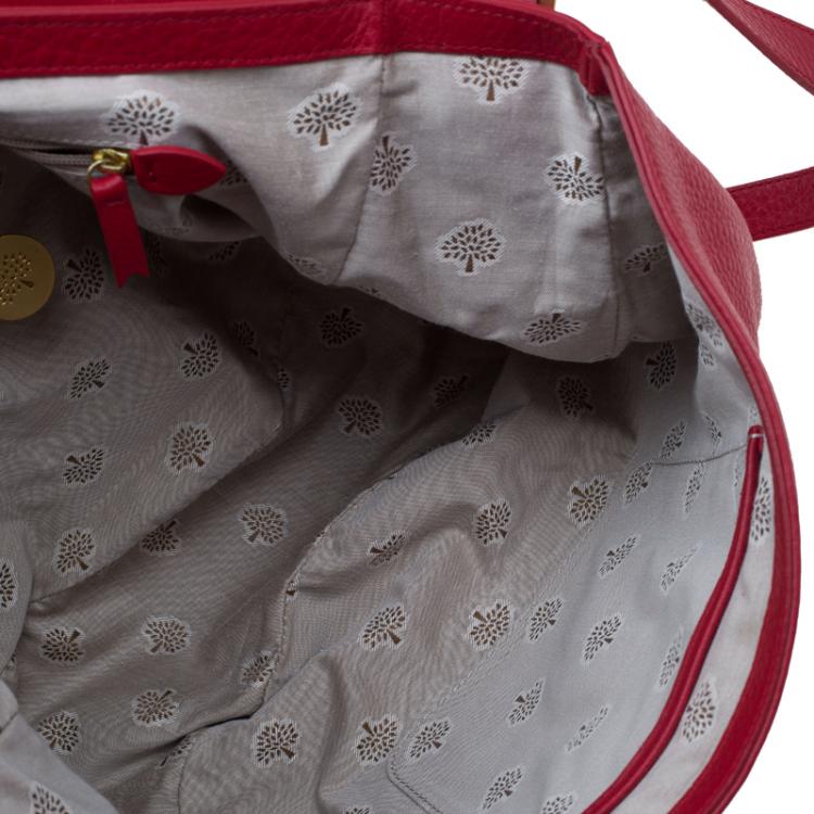 مملوكة مسبقًا Mulberry Bright Red Spongy Pebbled Effie Satchel