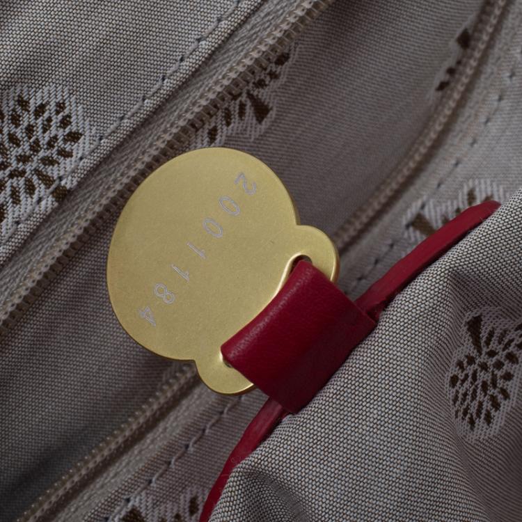 مملوكة مسبقًا Mulberry Bright Red Spongy Pebbled Effie Satchel