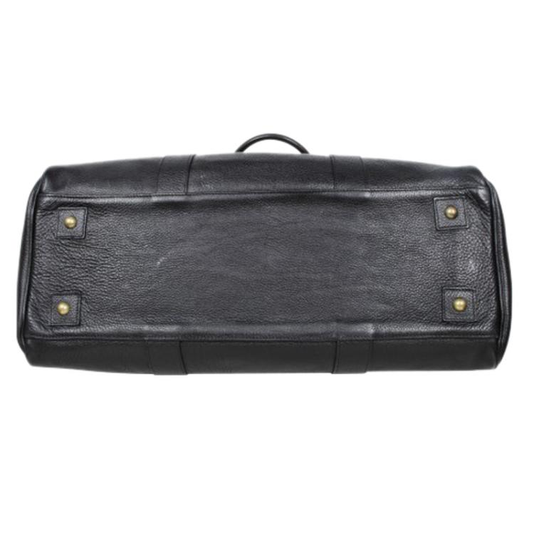 Pre Owned Mulberry Black Leather Piccadilly Travel Bag