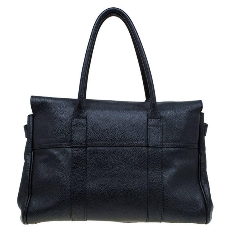 Pre Owned Mulberry Black Leather Bayswater Satchel