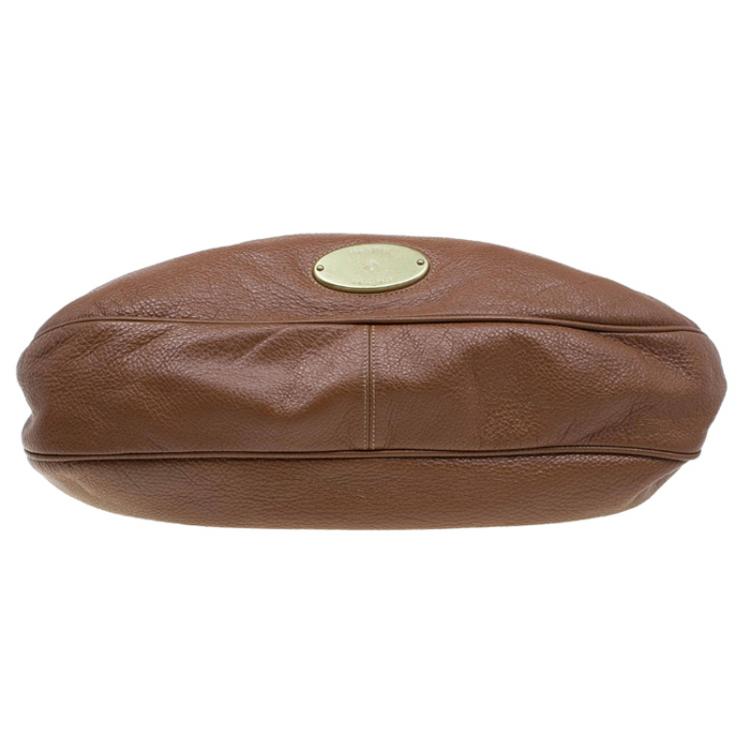 Pre Owned Mulberry Chocolate Brown Pebbled Leather Mitzy Hobo