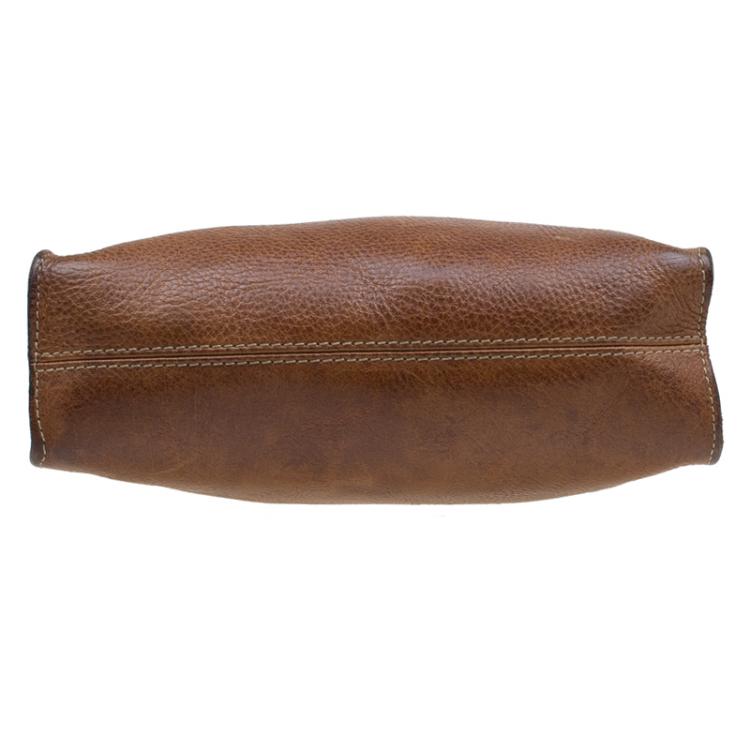 Pre Owned Mulberry Oak Natural Leather Antony Crossbody Bag