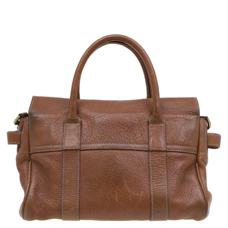 Pre Owned Mulberry Brown Leather Small Bayswater Satchel
