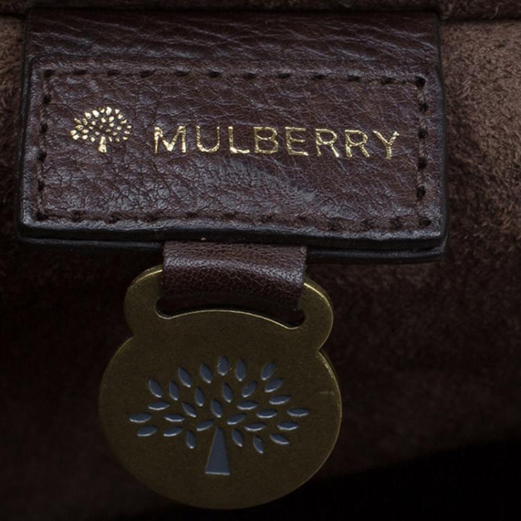 Pre Owned Mulberry Dark Brown Leather Antony Crossbody Bag
