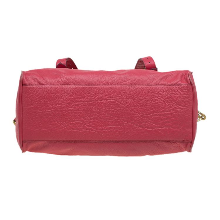 Pre Owned Mulberry Red Leather Oversized Alexa Satchel