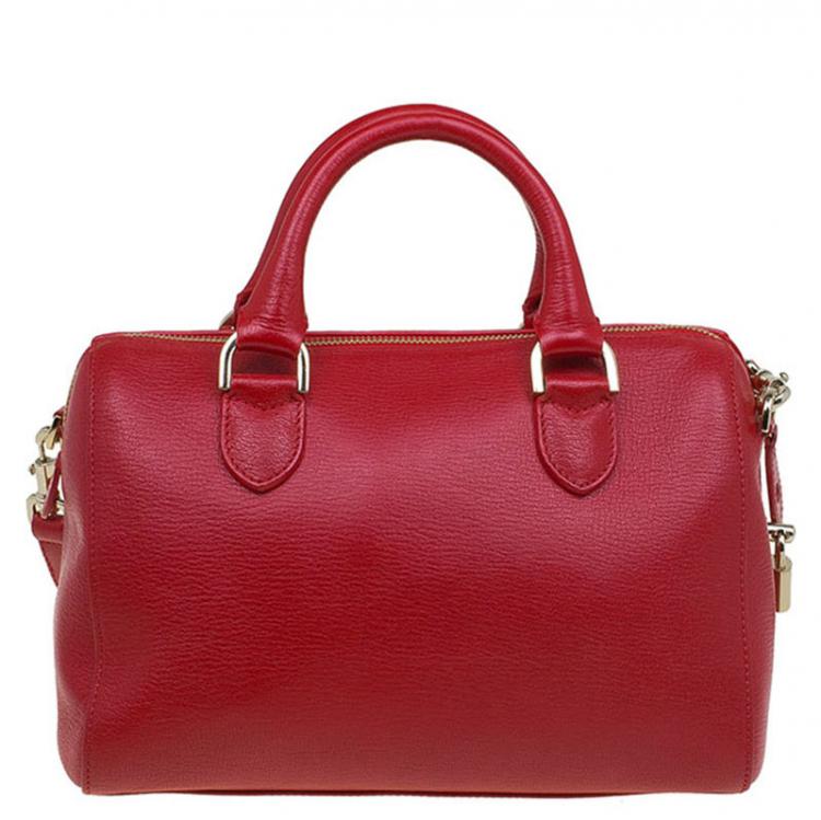 Pre Owned Mulberry Red Leather Del Rey Satchel