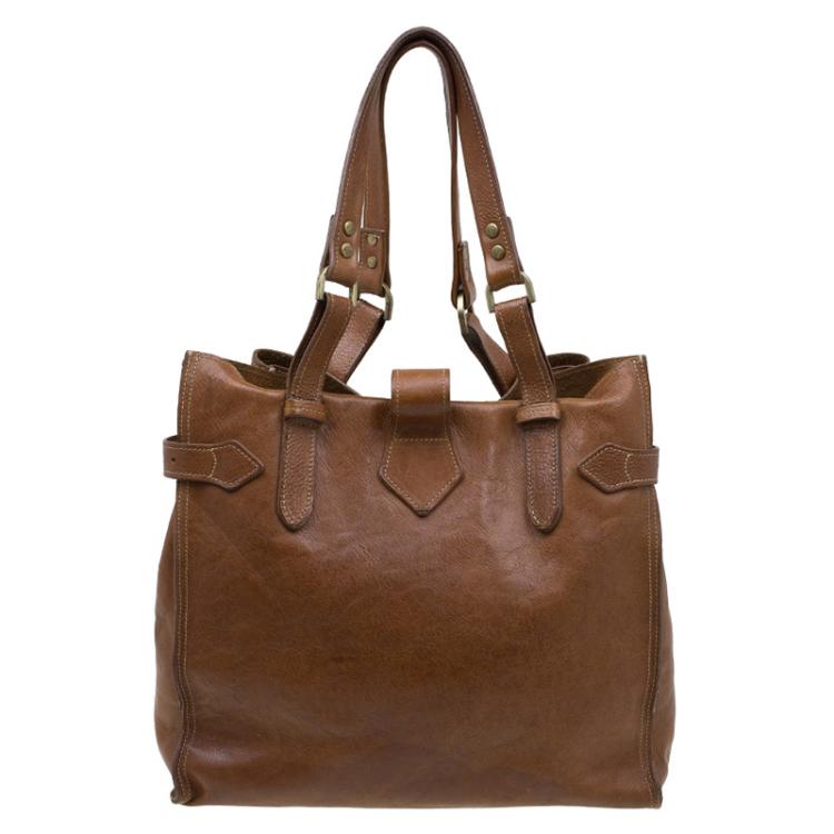 Pre Owned Mulberry Brown Leather Elgin Tote