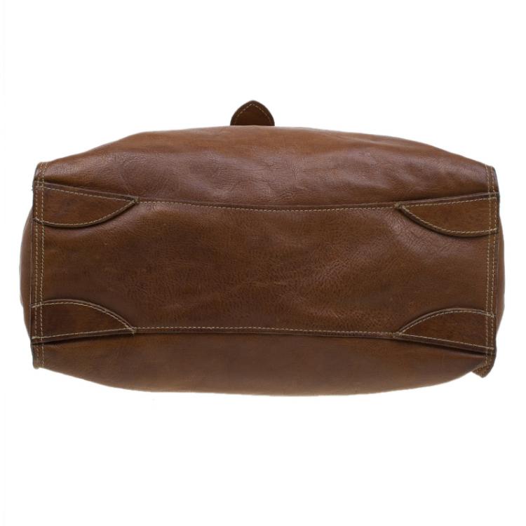 Pre Owned Mulberry Brown Leather Elgin Tote