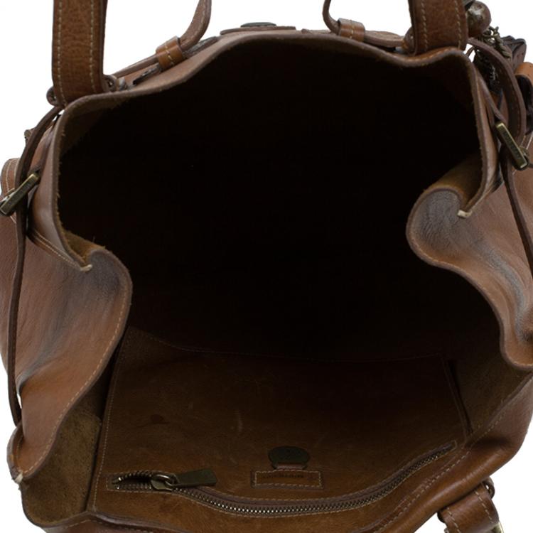Pre Owned Mulberry Brown Leather Elgin Tote